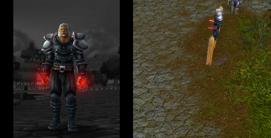 Dark black themed rogue transmog in World of Warcraft