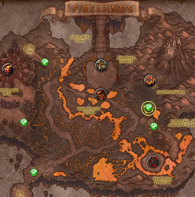 “The Bucket List” achievement locations in Firelands