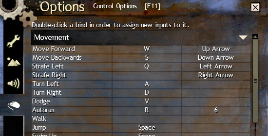 Optimal key bindings for Guild Wars 2