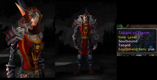 “Tabard of Flame” from Black Market Auction House